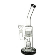 12-Arm Tree Perc Black Hookah Glass Smoking Water Pipes (ES-GB-361)